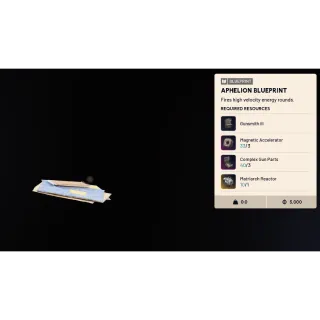 Arc Raiders Aphelion Blueprint