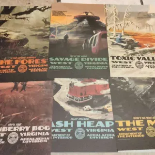 Fallout 76 Rare Cardstock Region Posters