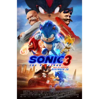 Sonic the Hedgehog 3 (2024) - 4K UHD DIGITAL CODE