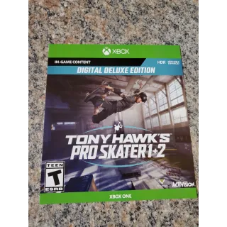 Tony Hawk's Pro Skater 1 + 2 - Deluxe Edition Extra Content DLC (No Game) XBOX ONE