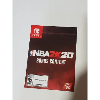 NBA 2K20 Bonus Content Nintendo Switch 