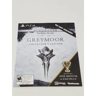 Elder Scrolls Online Greymoor Upgrade Collector's Edition PS4 Playstation