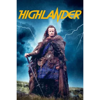 Highlander 4K Digital Movie Code VUDU
