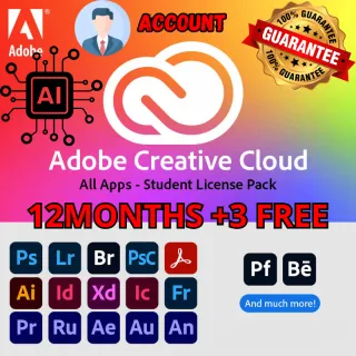 ADOBE CREATIVE CLOUD 12 MONTHS WITH 3 MONTHS FREE