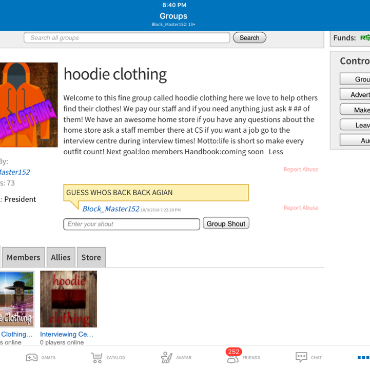 Clothing Clothing Group Comment Prices In Game Items Gameflip - how to give robux in a group 2018