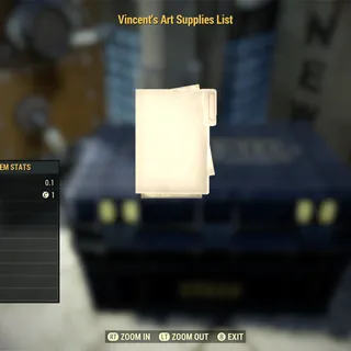 Vincent’s art supplies