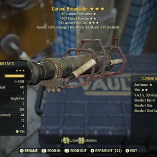 Cursed broadsider W/Mods