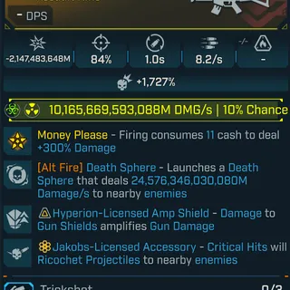 Borderlands 4 Modded Infinite Damage Assault Rile  