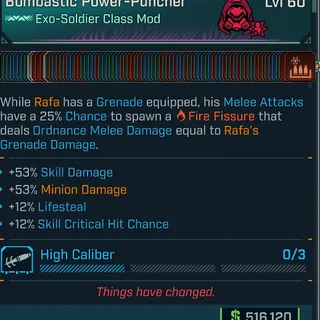 Max Skill Tree Modded Rafa Class mod (Level 60/50/Level 1)