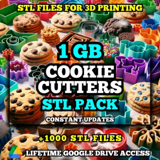 Cookie Cutters STL Pack of 3D Printing Files +1 GB of STL Files Organized, Categorized, and with Pictures.