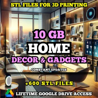 Home & Decor STL Pack of 3D Printing Files +10 GB of STL Files Organized, Categorized, and with Pictures.