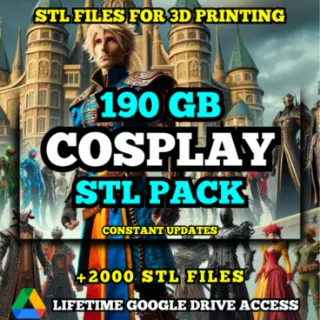 Cosplay STL Pack of 3D Printing Files +190 GB of STL Files Organized, Categorized, and with Pictures.