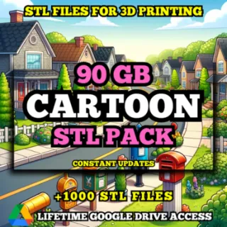 Cartoon STL Pack of 3D Printing Files +90 GB of STL Files Organized, Categorized, and with Pictures.