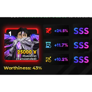 Aizen(Illusionist) - Anime Adventures - High % Full SSS - Instant Delivery - Fast reply - Trusted 