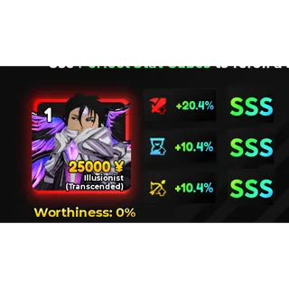 Aizen(Illusionist) - Anime Adventures - FULL SSS - Instant Delivery - Fast reply - Trusted 