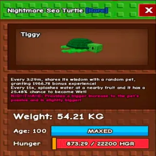 Huge Nightmare Sea Turtle