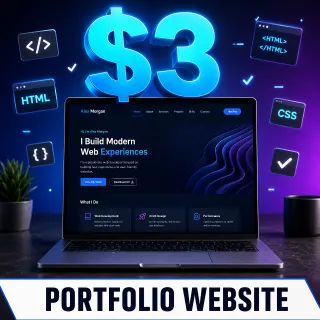  Personal Portfolio Website, Clean, Modern & Live in 24 Hours
