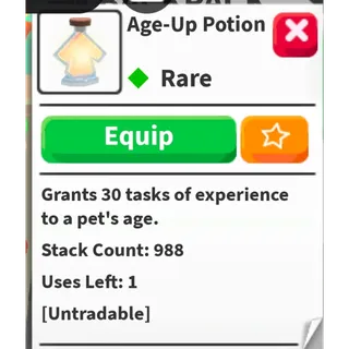 900+ Age Up Potion Account!
