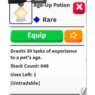 600+ Age Up Potion Acc!