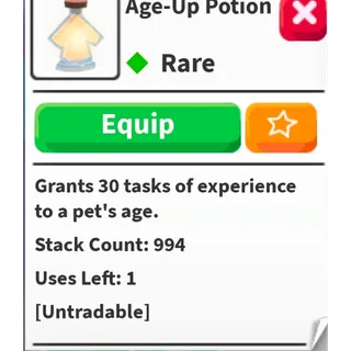 990+ Age Up Potion Acc!