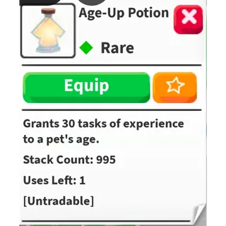 900+ Age Up Potion Account!