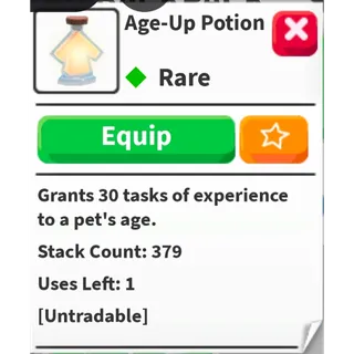 300+ Age Up Potion Acc!
