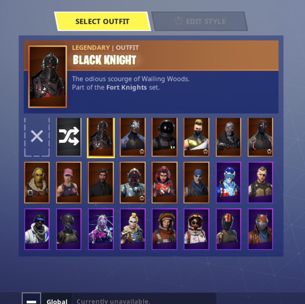 Bundle Galaxy Skin Black Knight Skin Account In Game Items