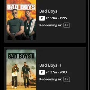 Bad Boys 1 & 2 - 2 films 4K (MoviesAnywhere)