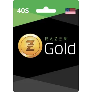 Razer Gold US $40 | Digital Gift Code | Instant Delivery