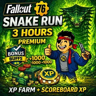 Fallout 76 Snake Run 3 Hours | Premium XP Farm | PC