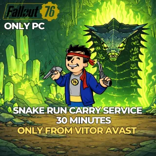 FALLOUT 76 – RAID RUN SERVICE 30 MINUTES - snake only - ONLY PC