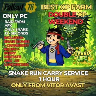 FALLOUT 76 – RAID RUN SERVICE 1 hour - snake only - ONLY PC