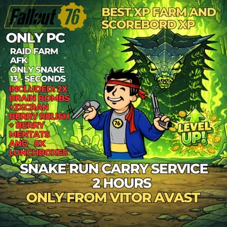 FALLOUT 76 – RAID RUN SERVICE 2 hours - snake only - ONLY PC