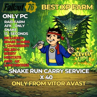 FALLOUT 76 – RAID RUN SERVICE 40x - SNAKE ONLY - ONLY PC