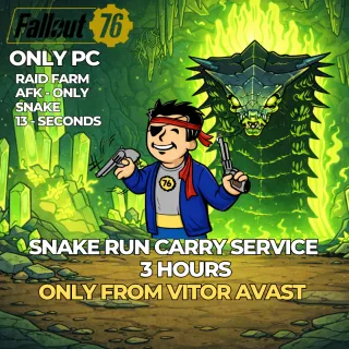 FALLOUT 76 – RAID RUN SERVICE 3 hours - snake only - ONLY PC