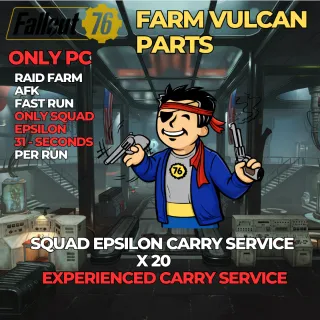 (PC) Fallout 76 – Vulcan Parts Fast AFK Carry (x20) – Trusted