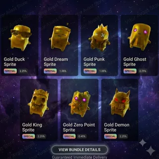7 GOLD SPRITES - FAST DELIVERY