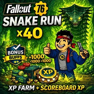 Fallout 76 Snake Run x40 | XP Farm | Scoreboard XP | PC
