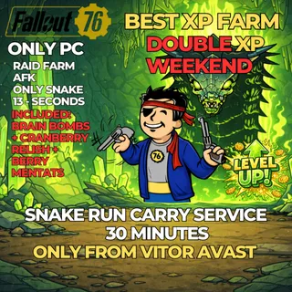 FALLOUT 76 – RAID RUN SERVICE 30 minutes - snake only - ONLY PC