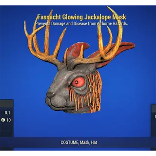Glowing jackalope mask