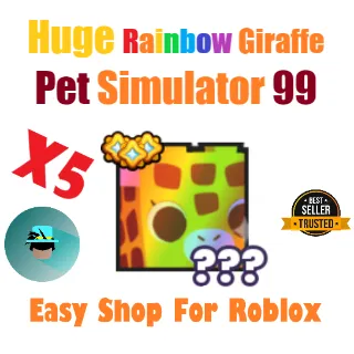 x10 Huge Rainbow Giraffe | Pet Sim99