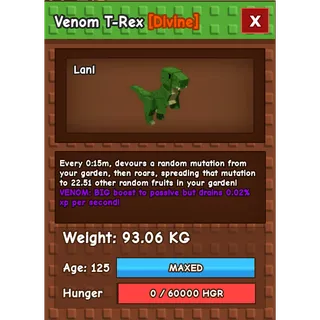 Venom Titanic T-rex - 93KG 15SEC 