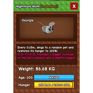 Titanic 15sec Moth - 86KG - nightmare