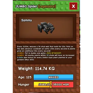 Colossal Jumbo Spider 114KG