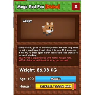 Titanic Mega Red Fox 86KG - 15 Sec
