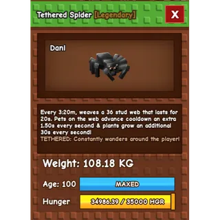 Colossal Tethered 108KG Spider