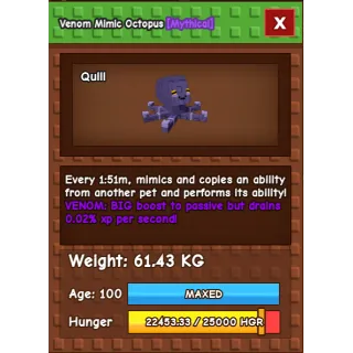 Huge Venom Mimic 61kg