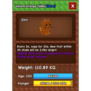 Titanic Orange Tabby 110KG Venom 5S - 2.98 Multi