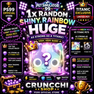 1 x random rainbow shiny huge