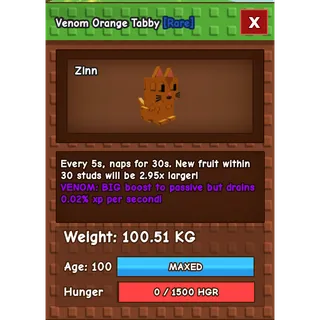 Titanic Orange Tabby 100KG Venom 5S